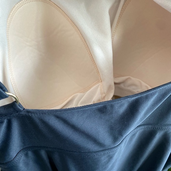 Ava & Viv Bathing Suit Size 22W Brown Black One piece Striped Plus Size Stretchy - Picture 7 of 10